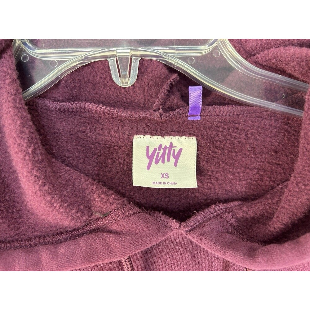 Yitty Oversized Burgundy Red Hoodie Sweatshirt XS - Picture 9 of 10